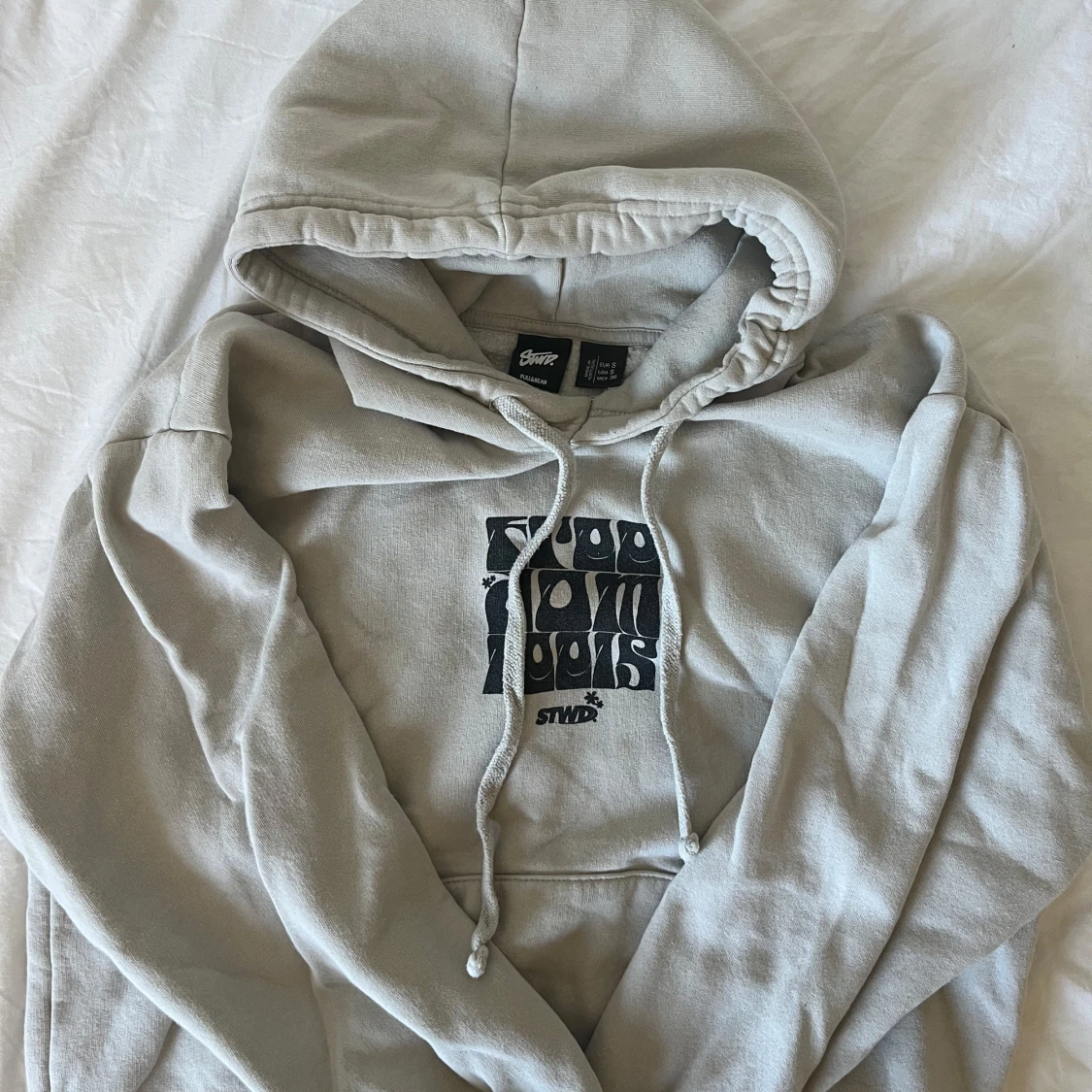 Beige hoodie från Pull&Bear