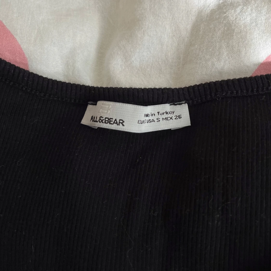 Svart ribbad croppad topp Pull & Bear - 2