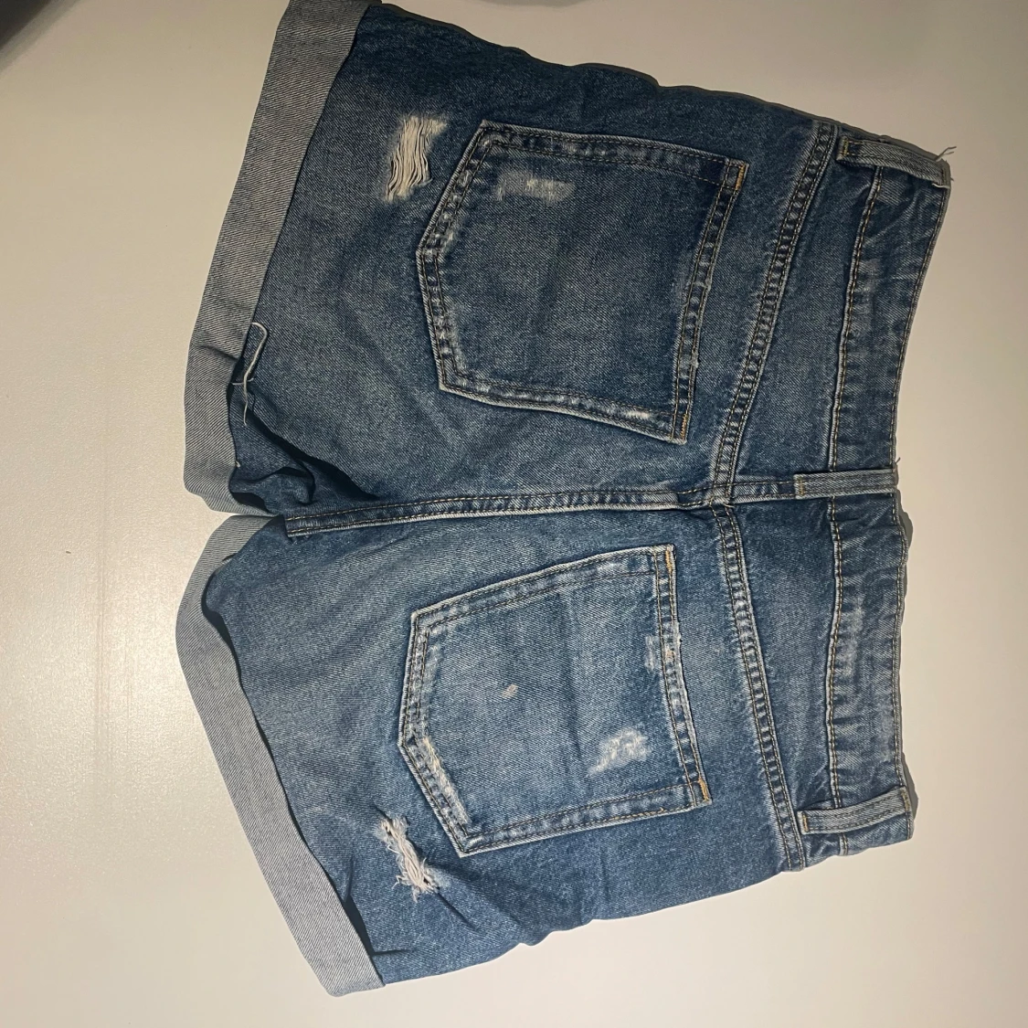 Blå jeansshorts - 1