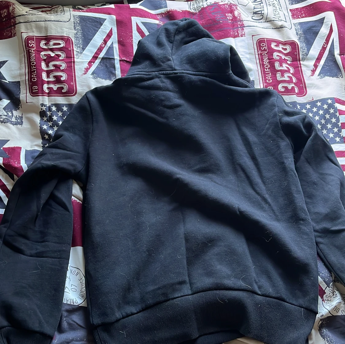 Svart Superdry hoodie med tryck - 1