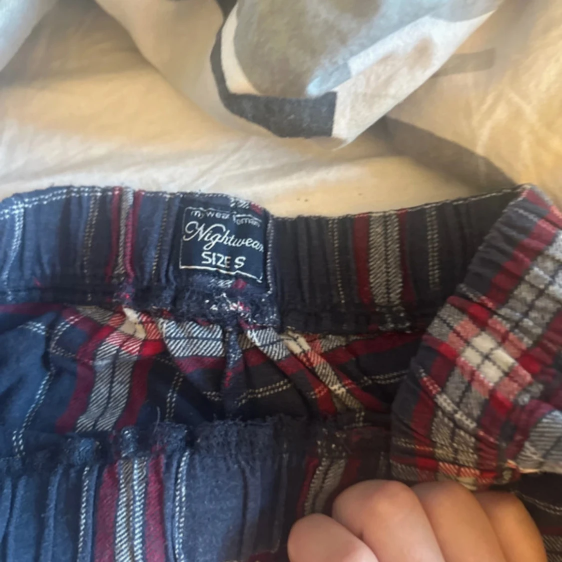 Rutig pyjamasbyxa Nightwear S - 1