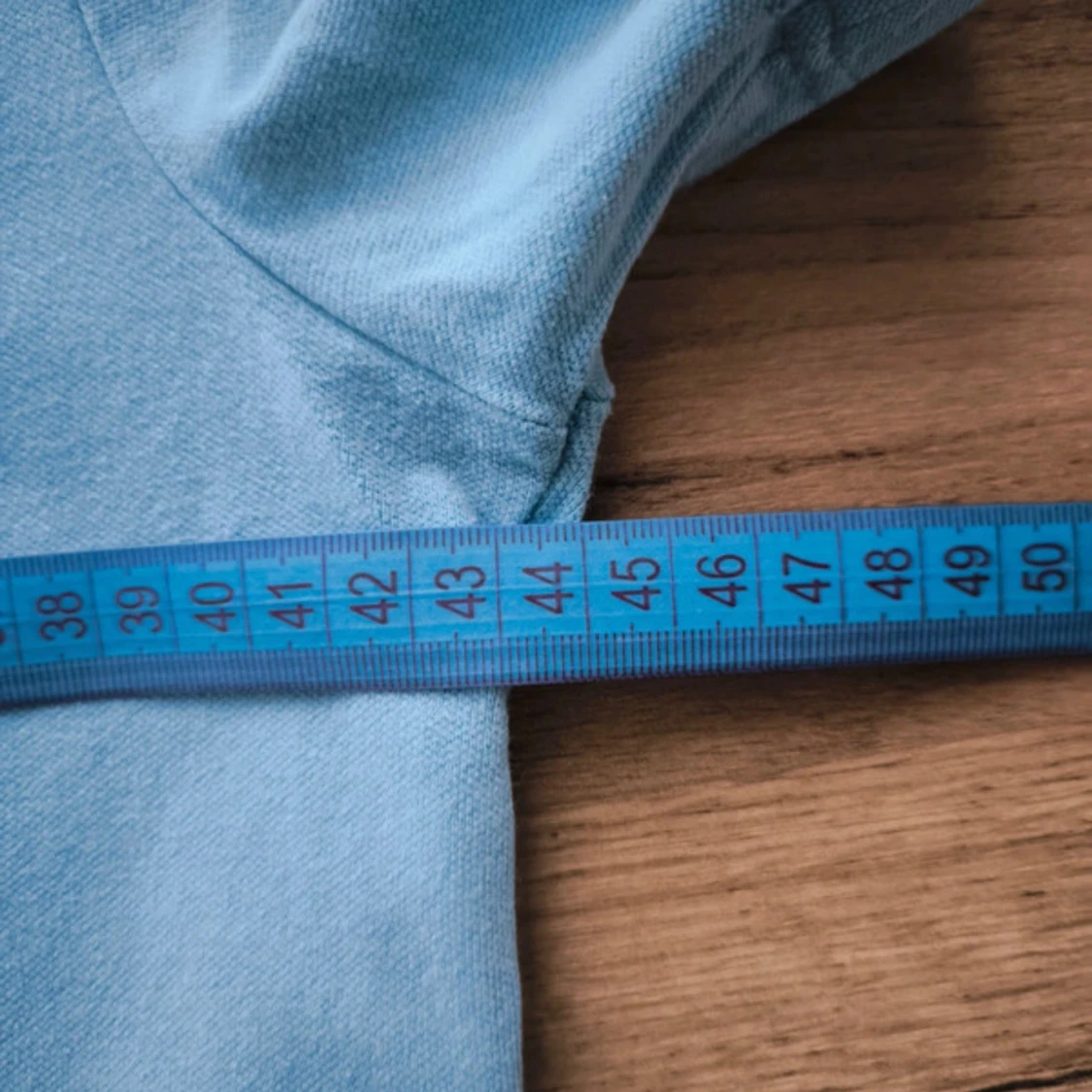 Ljusblå piké t-shirt med krage - 3