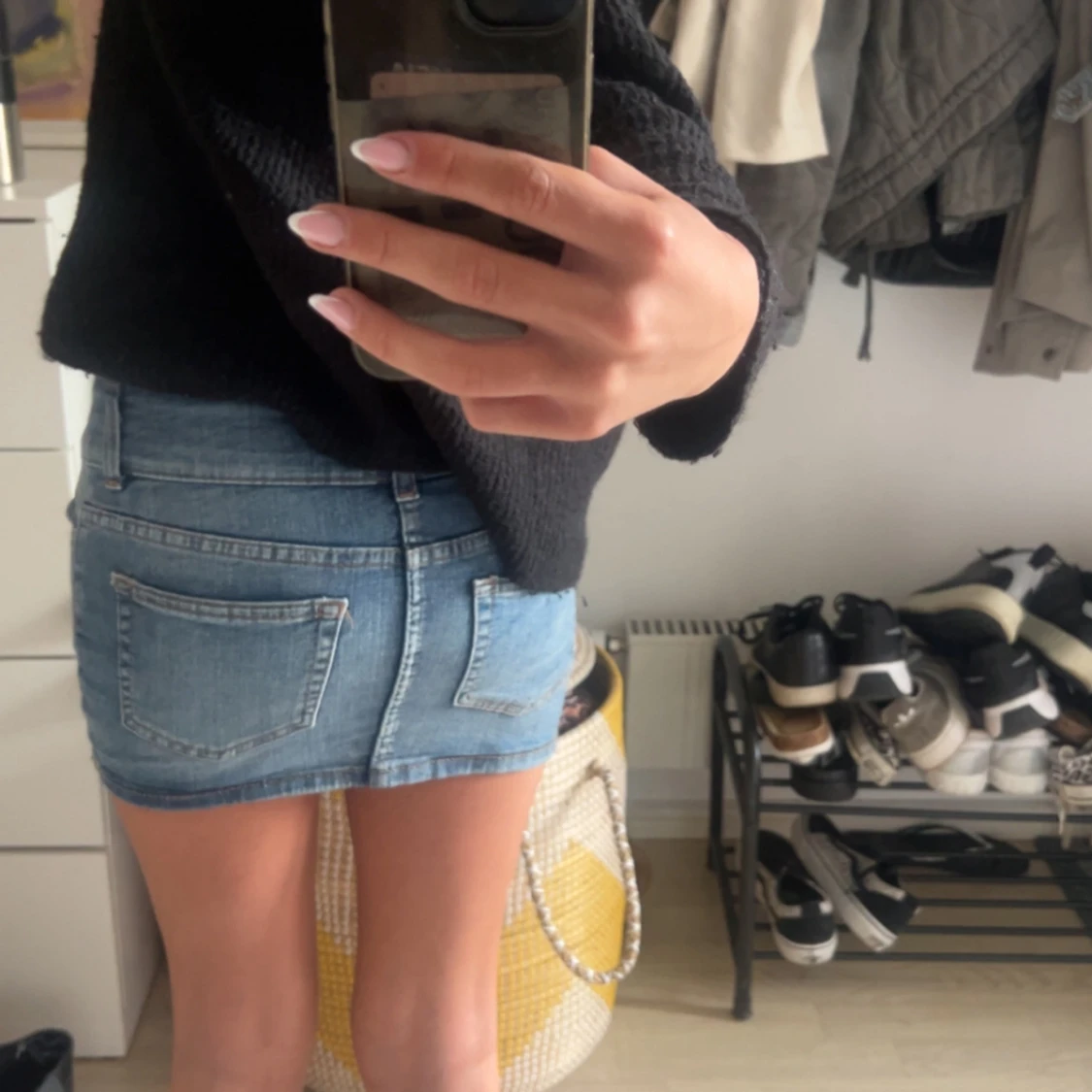 Lågmidjad jeanskjol  - 1