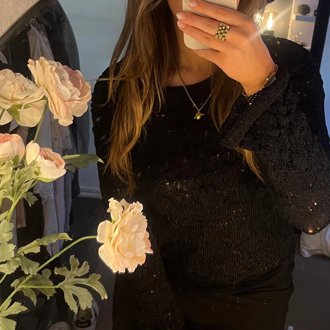 Svart stickad tröja - 1