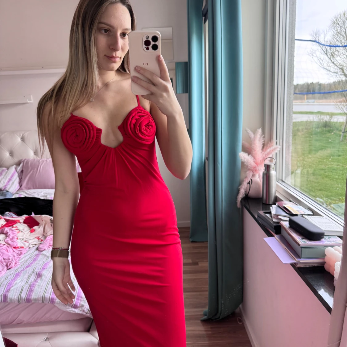 Röd långklänning Magda Butrym H&M