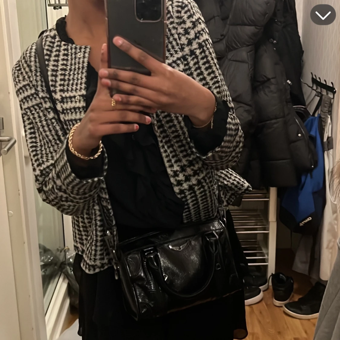 Svartvit cardigan/blus