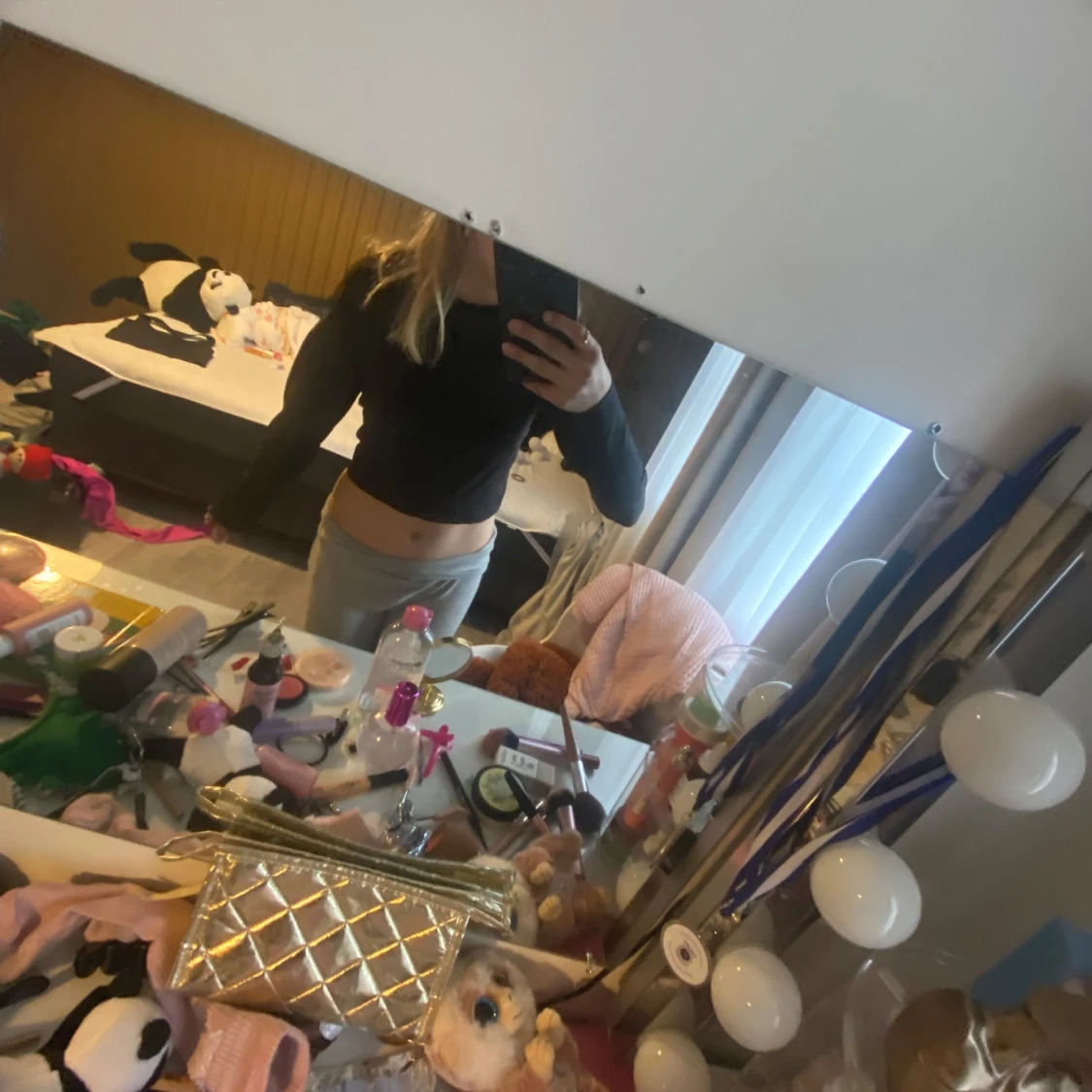 Svart långärmad tränings tröja  - 1