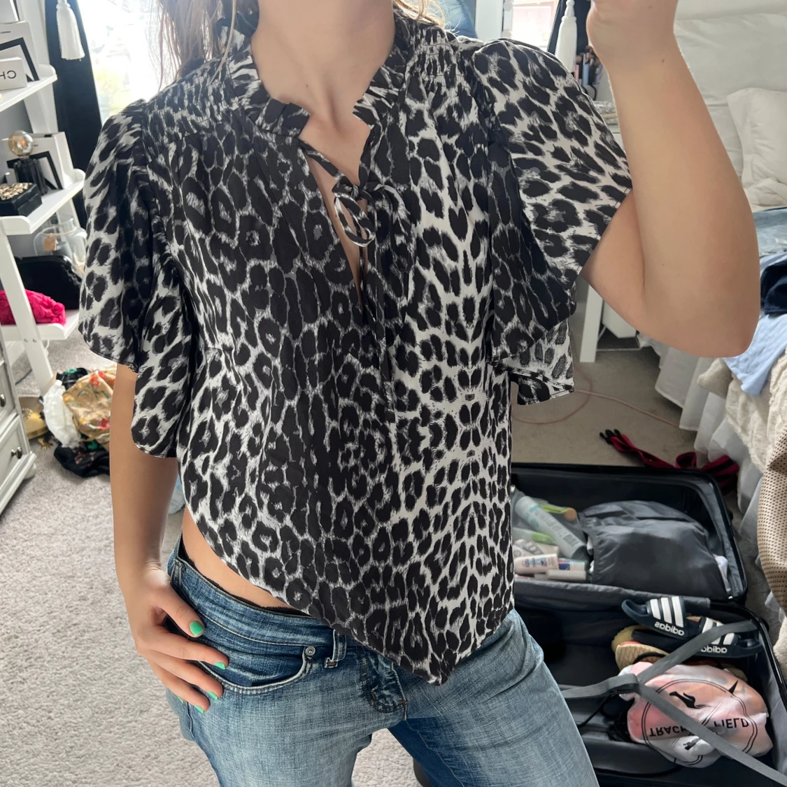 Leopard mönstrade blus