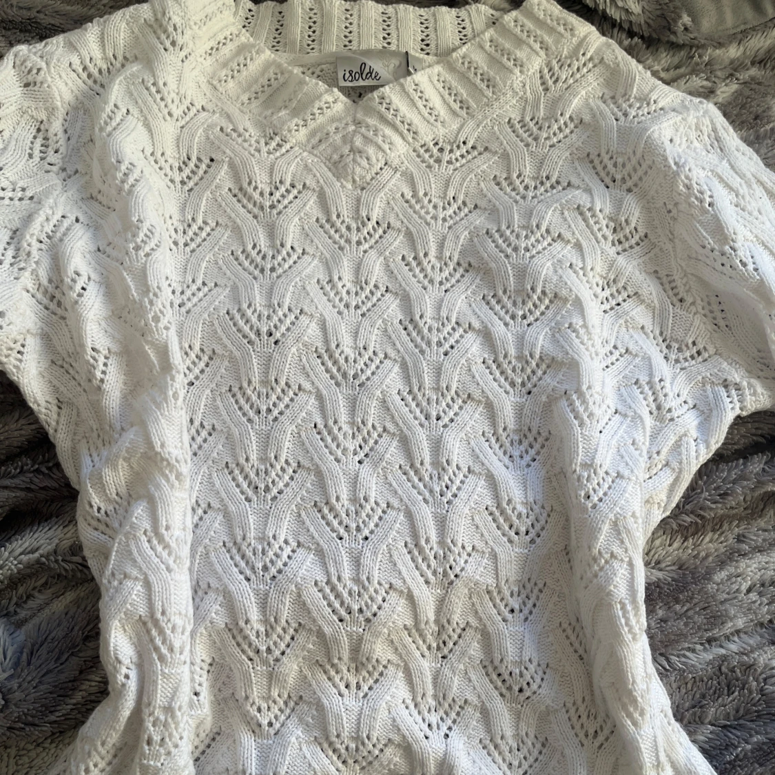 Vit stickad tröja från Isolde - 1