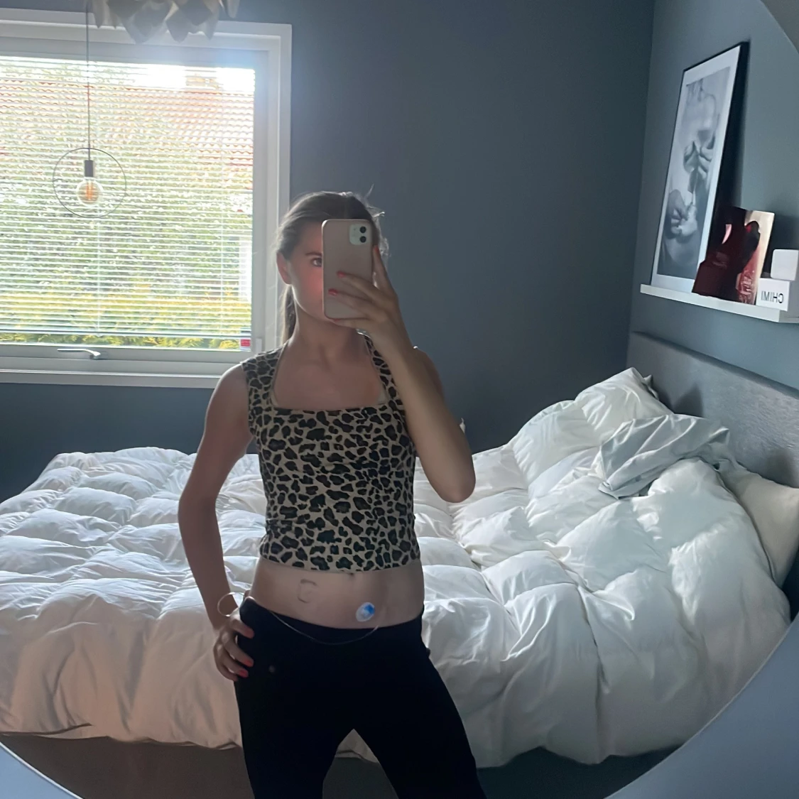 Leopardmönstrad halterneck topp från Zara - 1