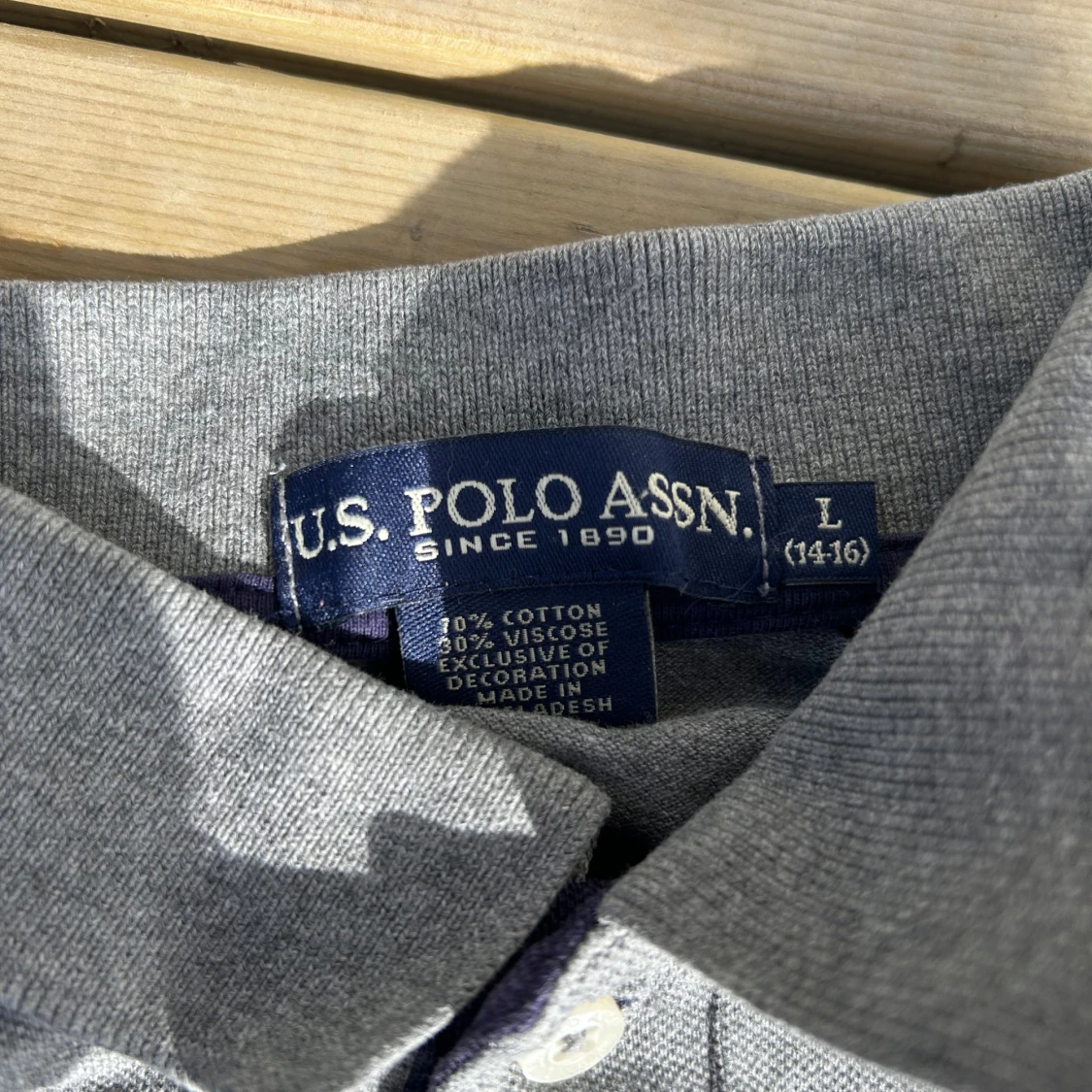 Grå pikétröja från U.S. Polo Assn. - 2