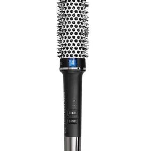 Svart rundborste med värmefunktion - Björn Axén värmebordte. Använd 2 gånger då jag köpte mig en dyson istället. 