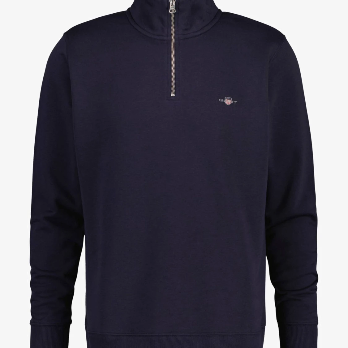 Mörkblå quarter zip tröja från Gant
