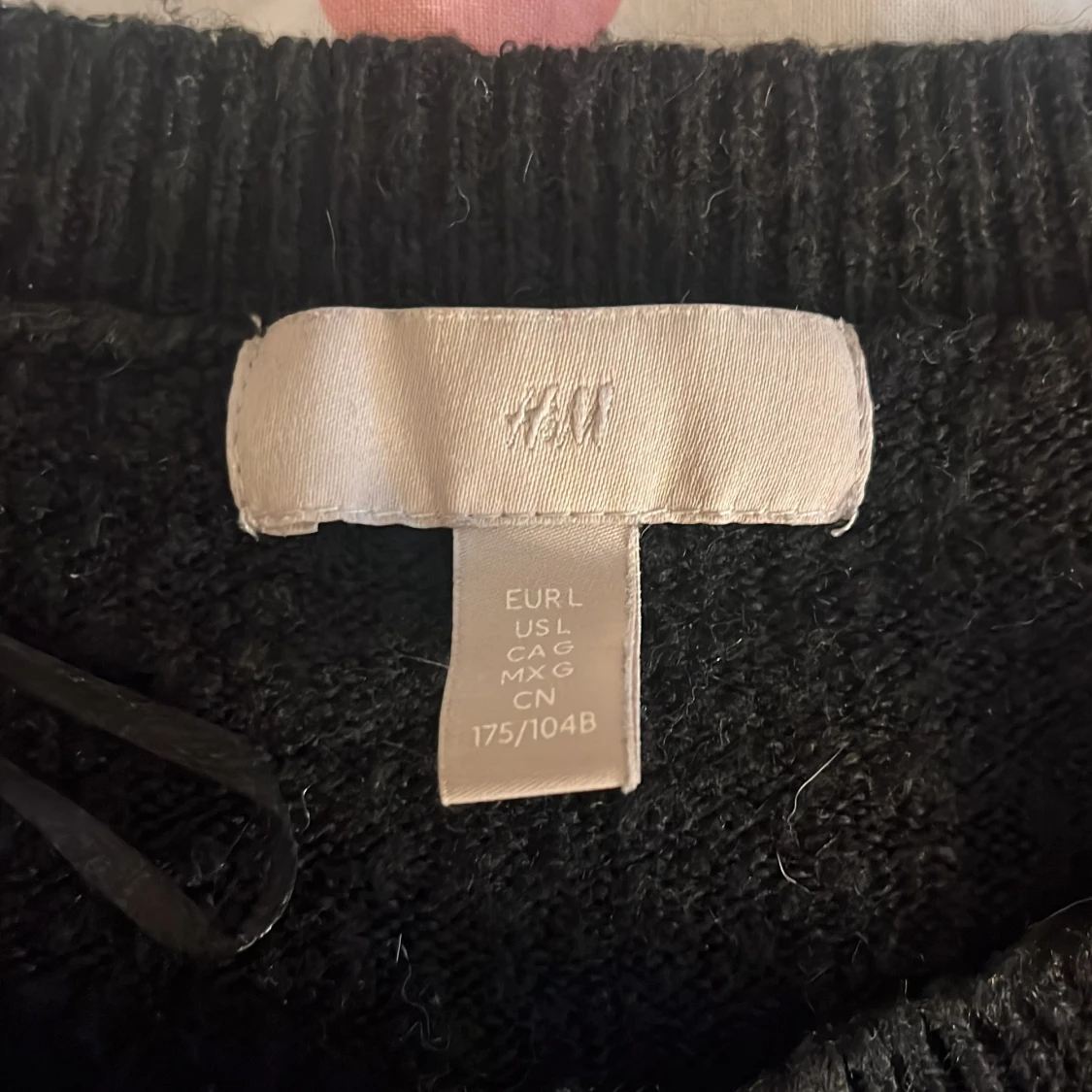 Svart stickad tröja från H&M - 1