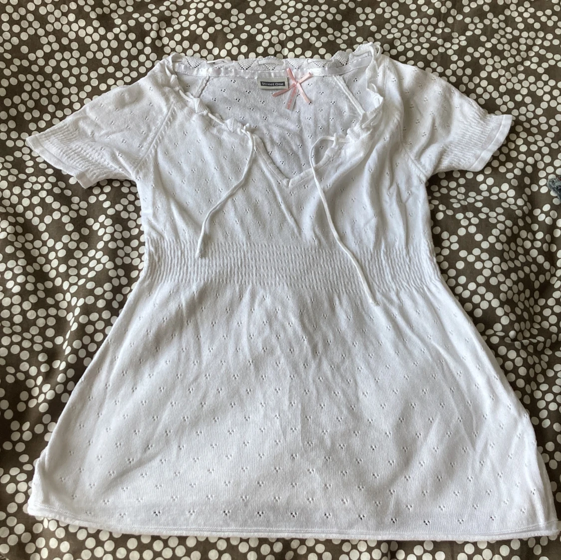 Stickad babydoll topp