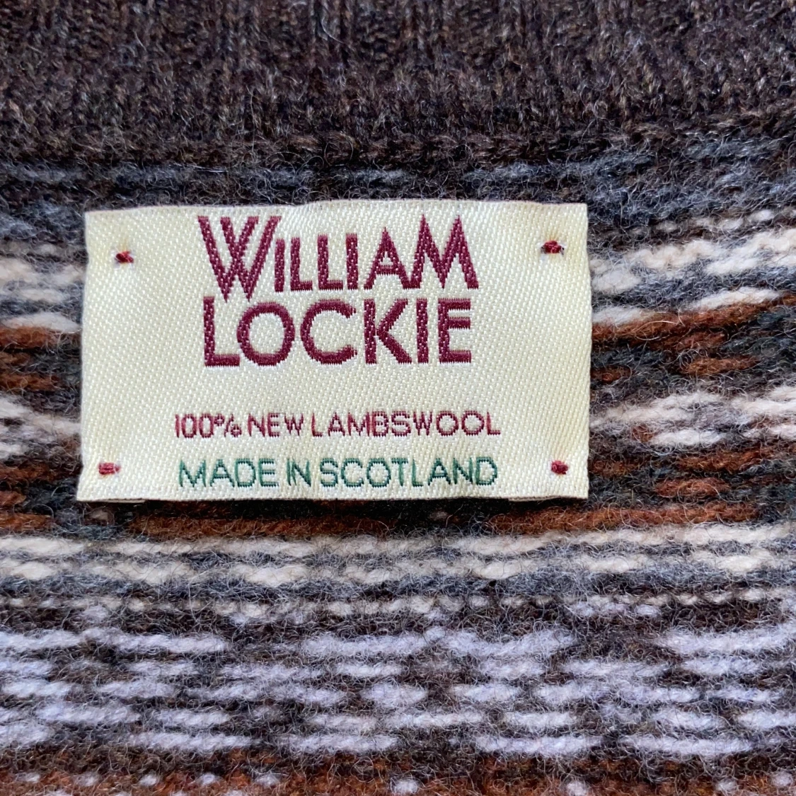 Brun mönstrad ullväst William Lockie - 1