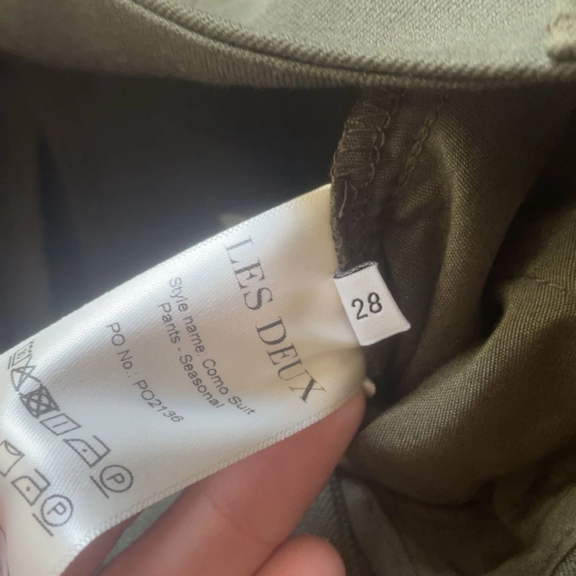 Olivgröna kostymbyxor Les Deux  - 3