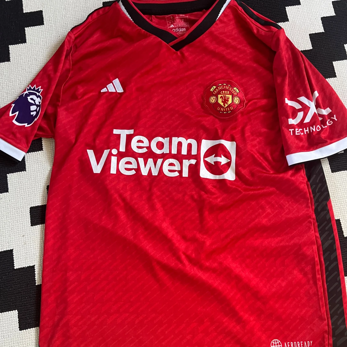 Manchester United röd matchtröja Adidas S