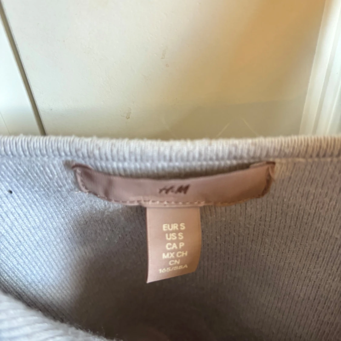 Ljusgrå ribbad korsettopp H&M - 3