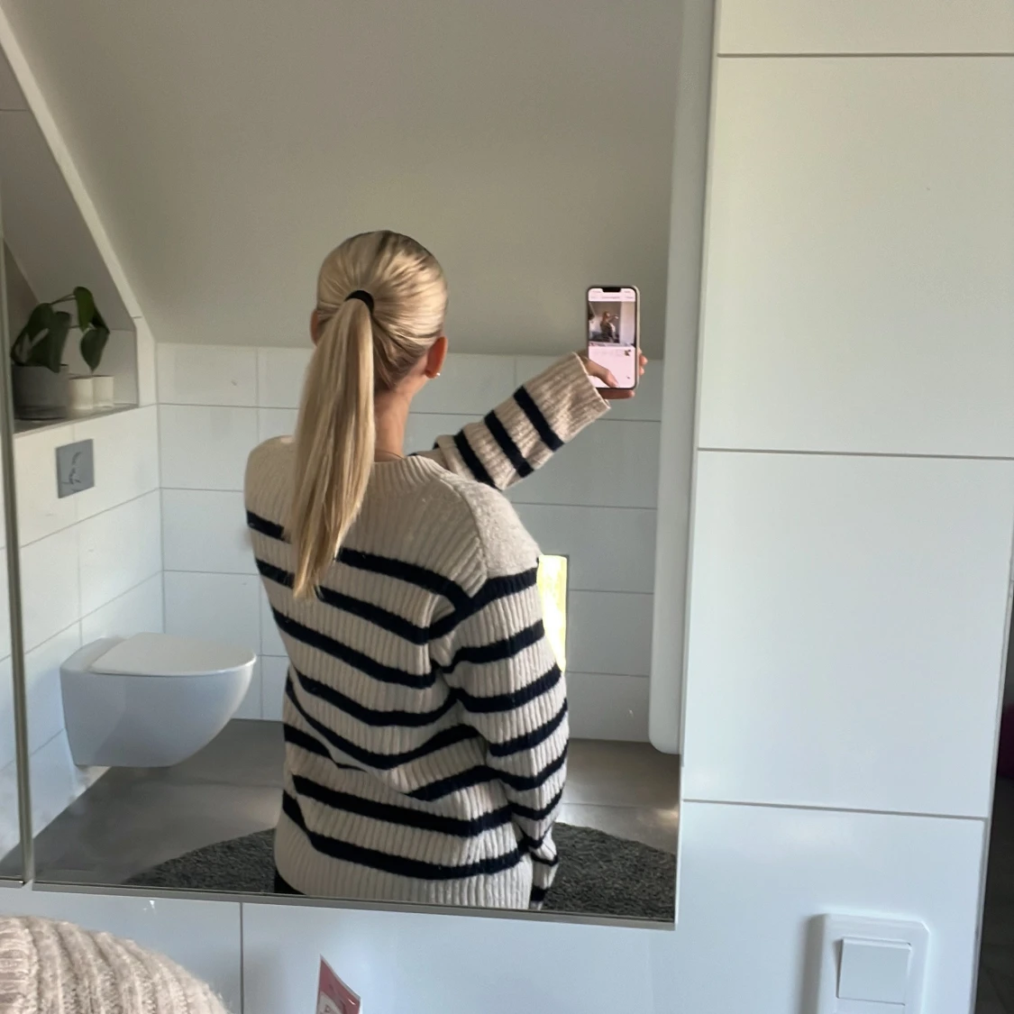 Randig stickad tröja från H&M  - 1