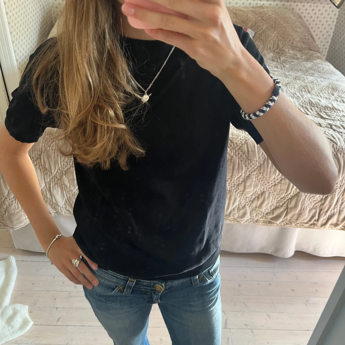 Stickad t-shirt från Lindex