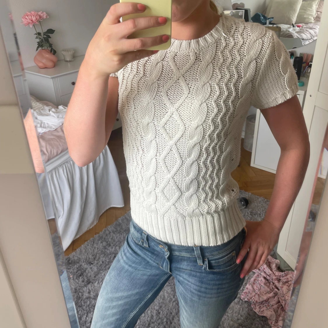 Kabelstickad tröja från South - 1