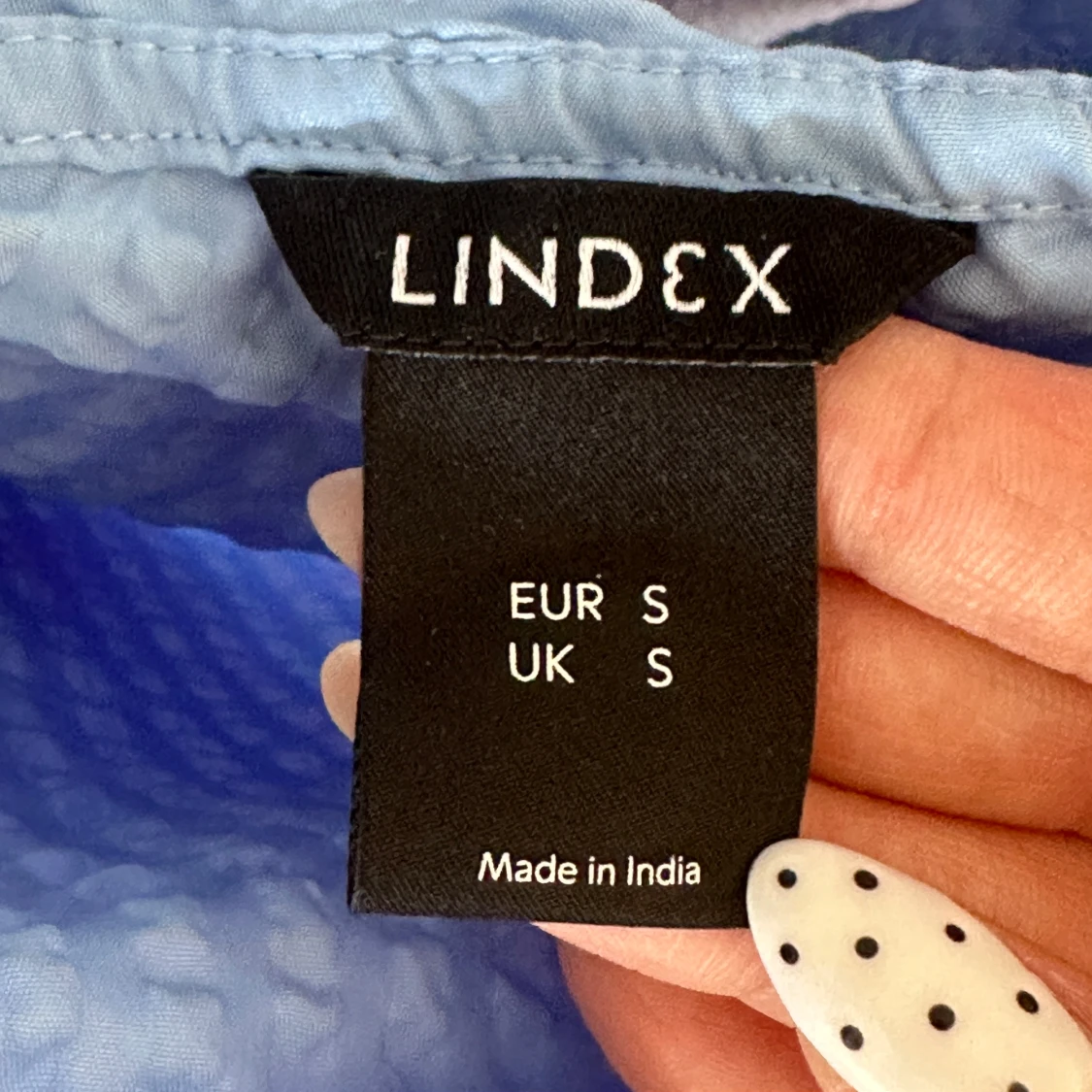 Blå topp med volang från Lindex - 3