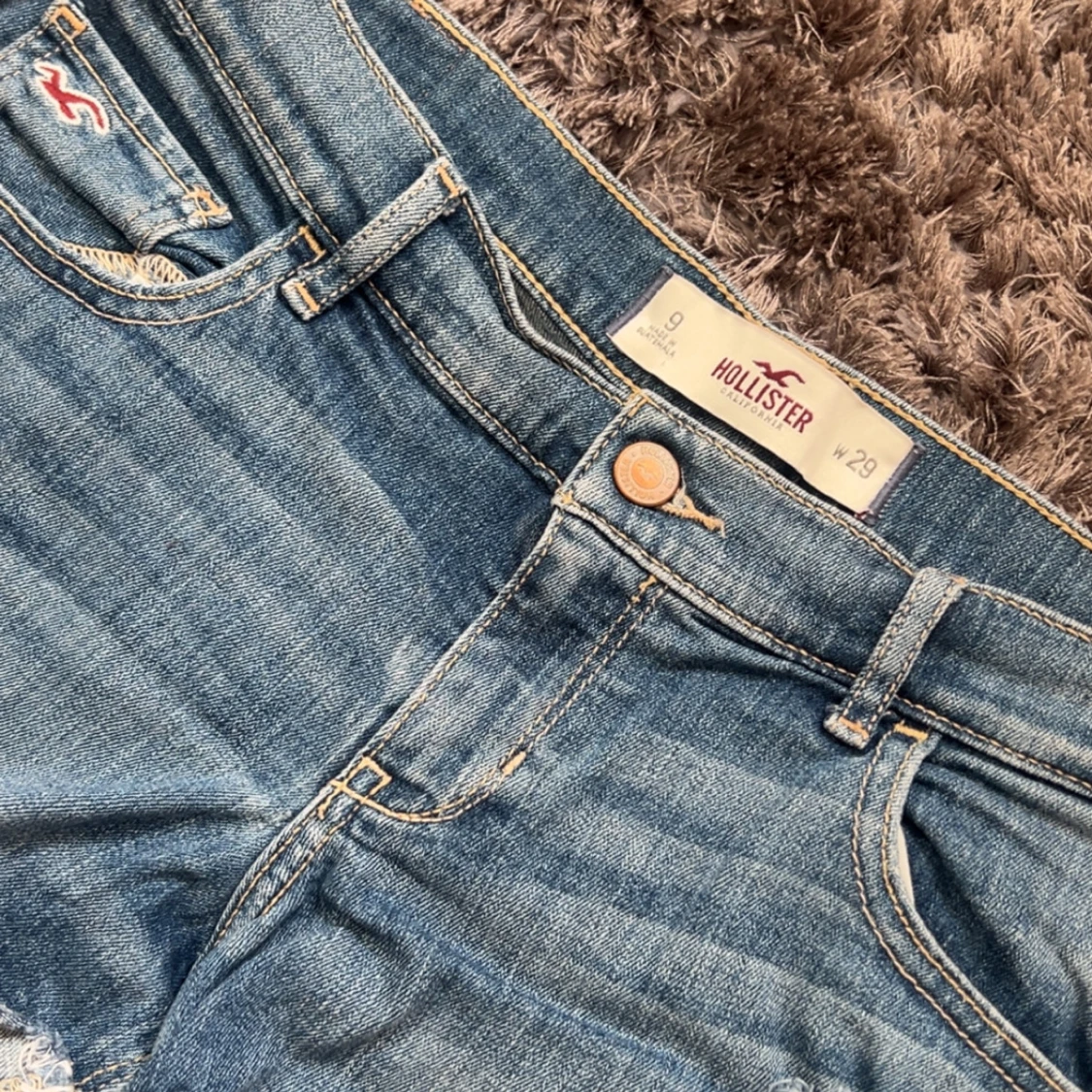 Blå jeansshorts från Hollister - 2