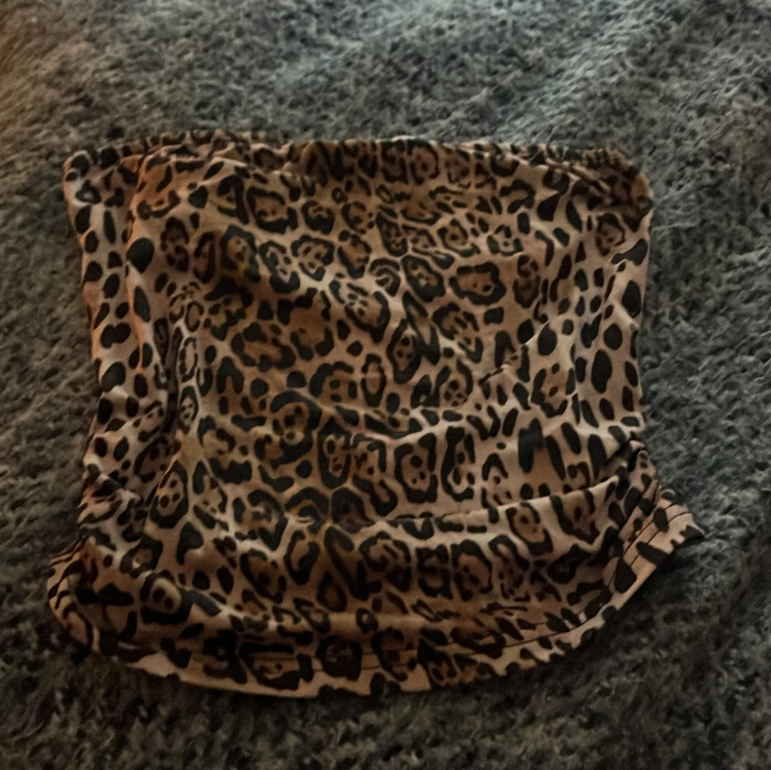 Leopardmönstrad bandeau tubtopp