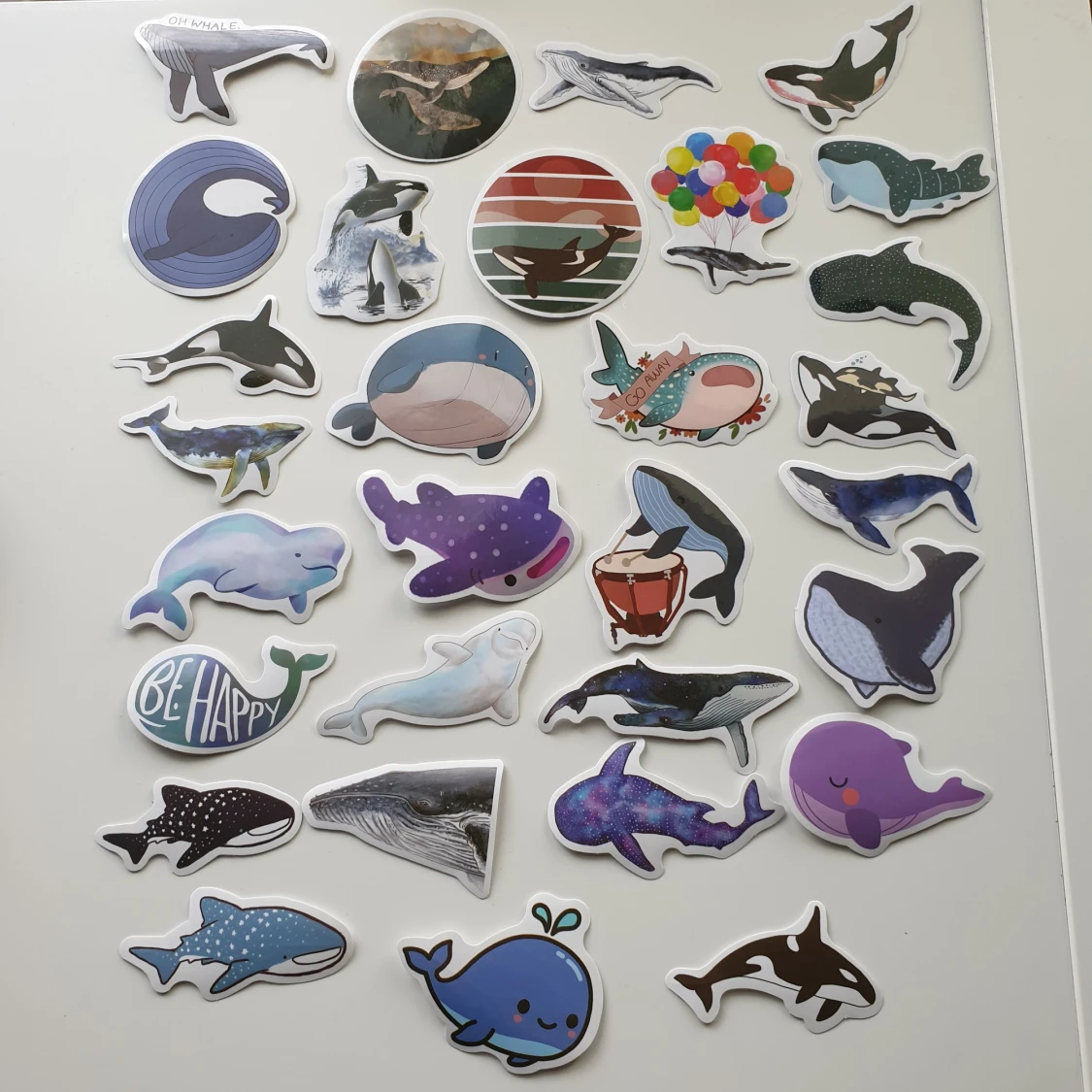 30st Whale Stickers  - 1