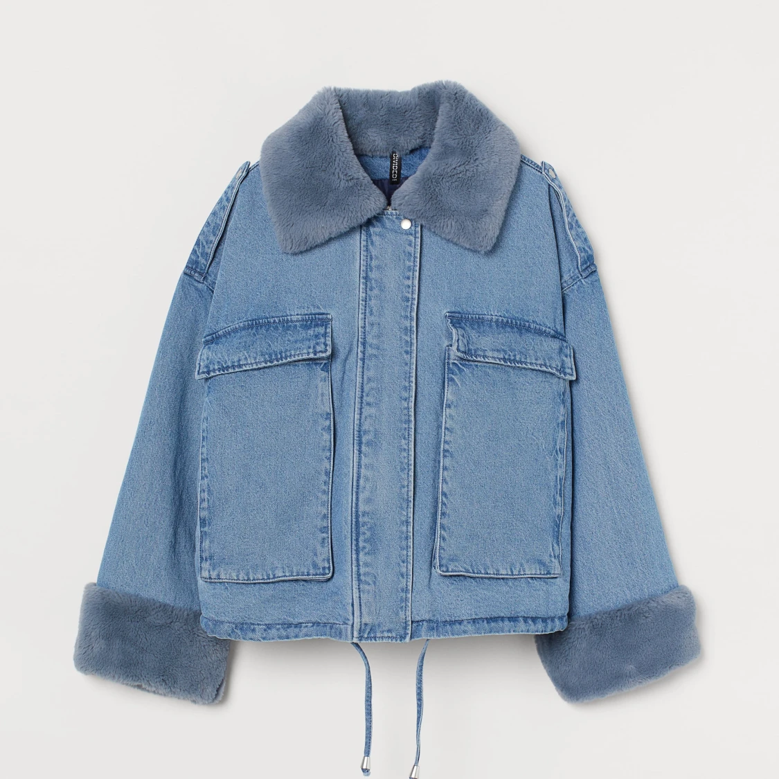  jeansjacka päls detaljer 