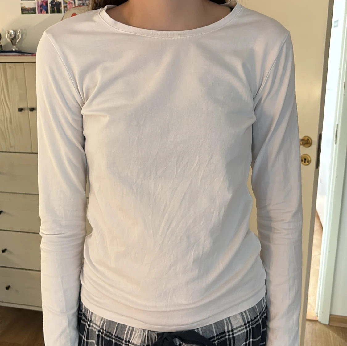 Vit långärmad tröja från Cubus