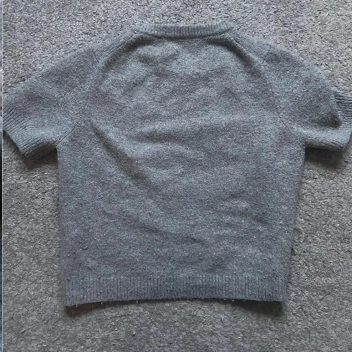 Grå stickad kortärmad tröja Zara - 2