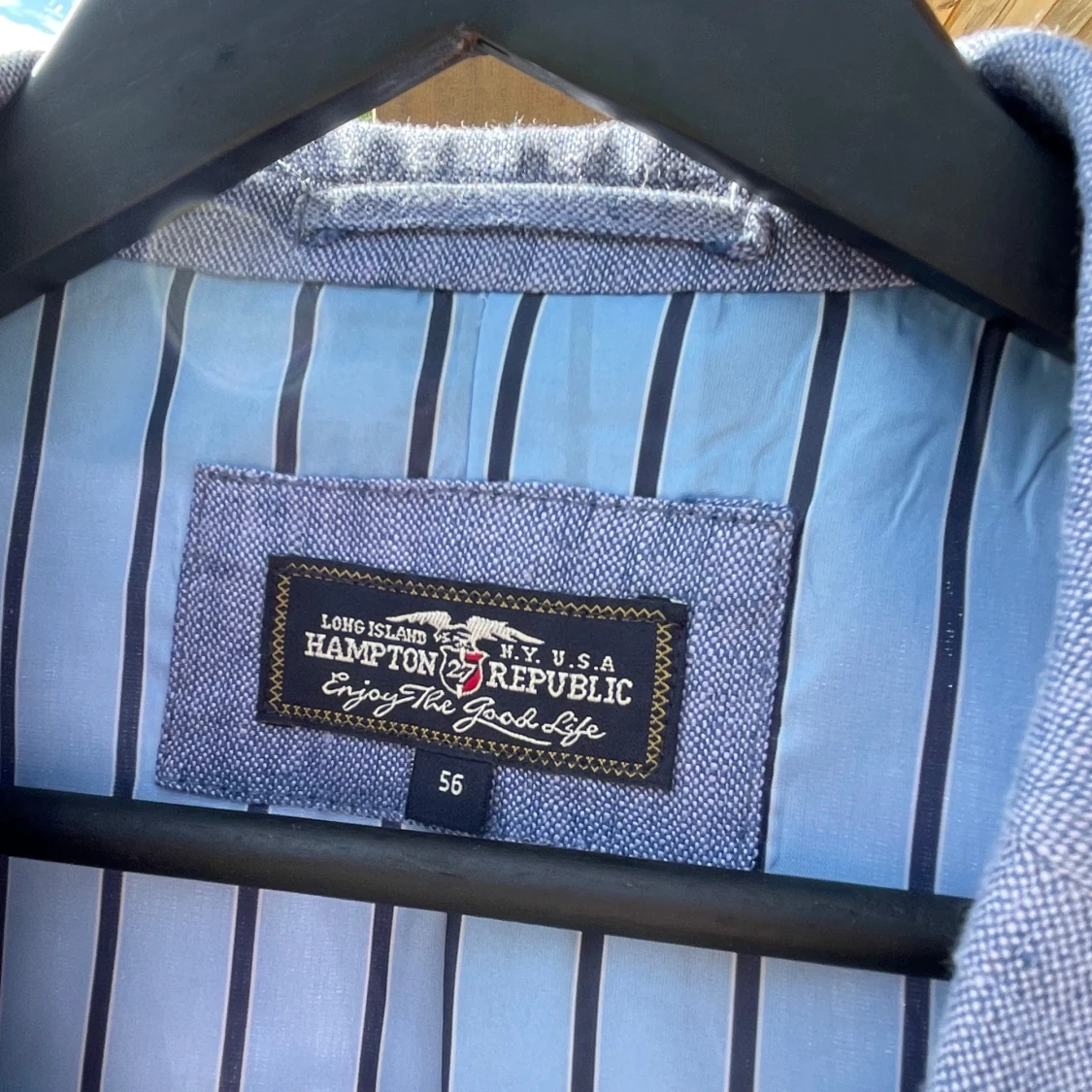 Blå linnekavaj Hampton Republic 56 - 1