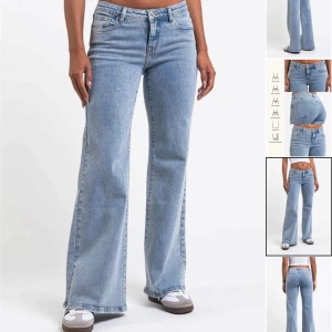 Ljusblå jeans från Madlady - Säljer ett par ljusblå jeans från Madlady i modellen TALL, storlek EU36. Jeansen på bilden är LOW men de jag säljer är DINA MID modellen! Aldrig använda! 