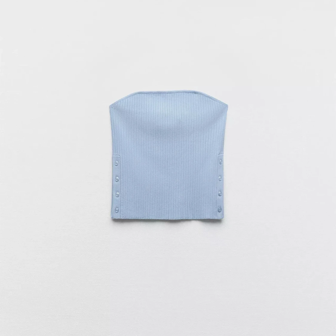 Ljusblå ribbad tubtopp från Zara