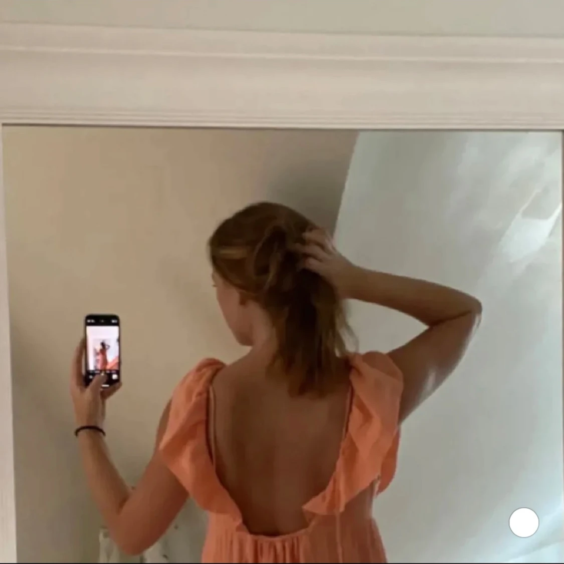 Korallfärgad klänning  - 4