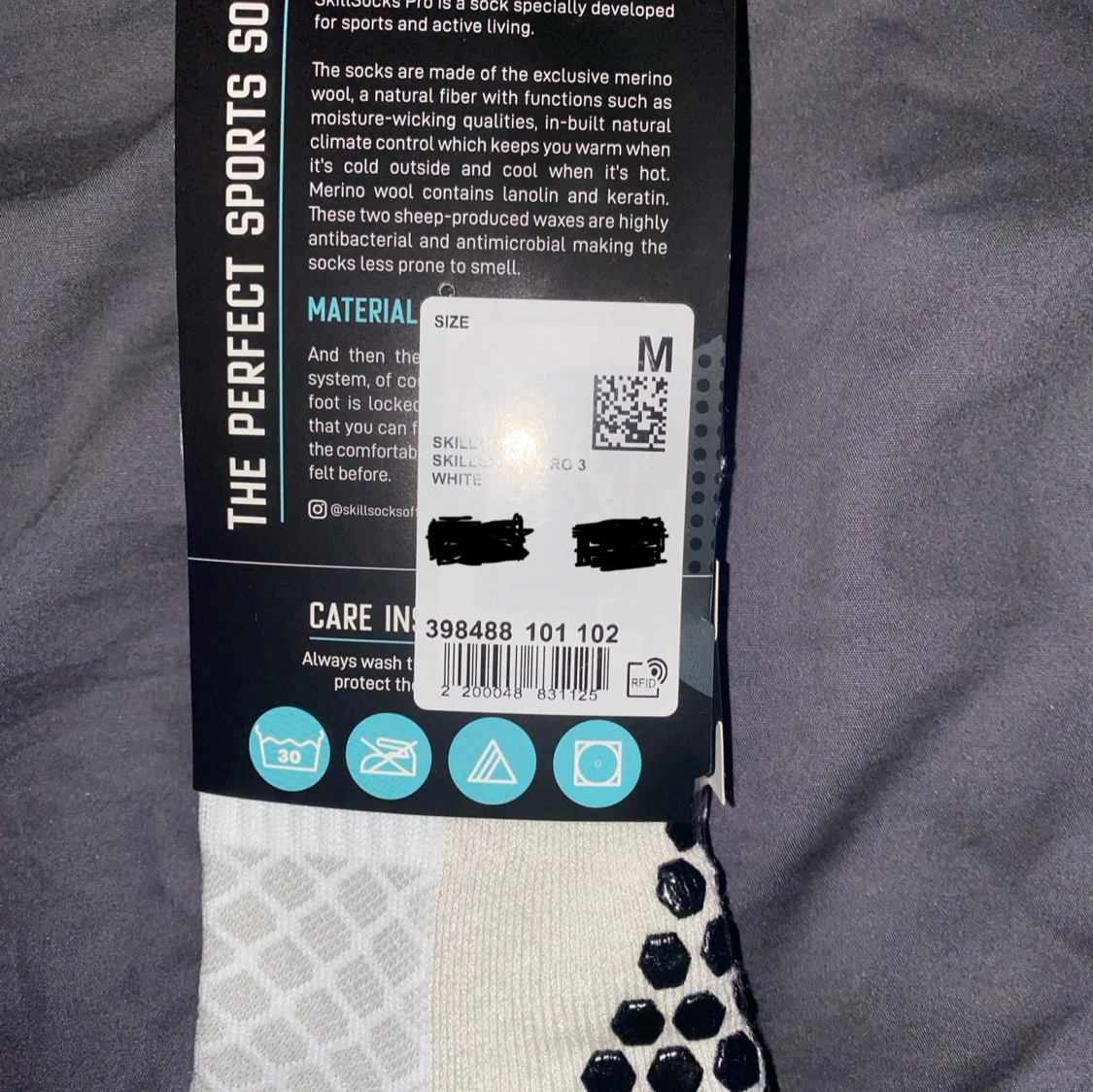 Vita träningsstrumpor från Skillsocks Pro 3 - 1