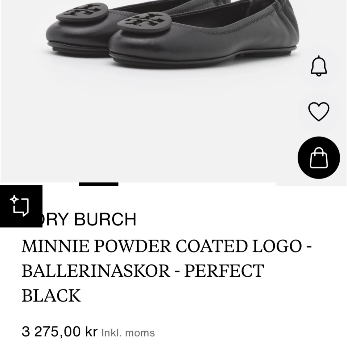 NYA svarta ballerina från Tory Burch EU 37   - 1