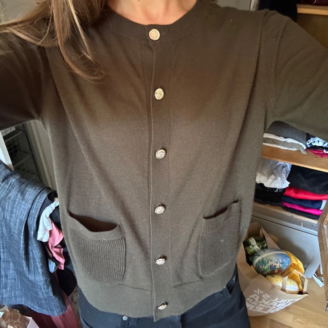 Mörkgrön kofta från Massimo Dutti - 1