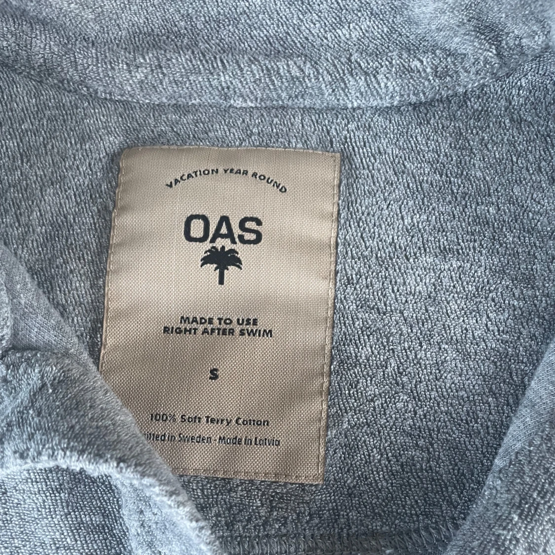 Grå frotté piké från OAS - 2