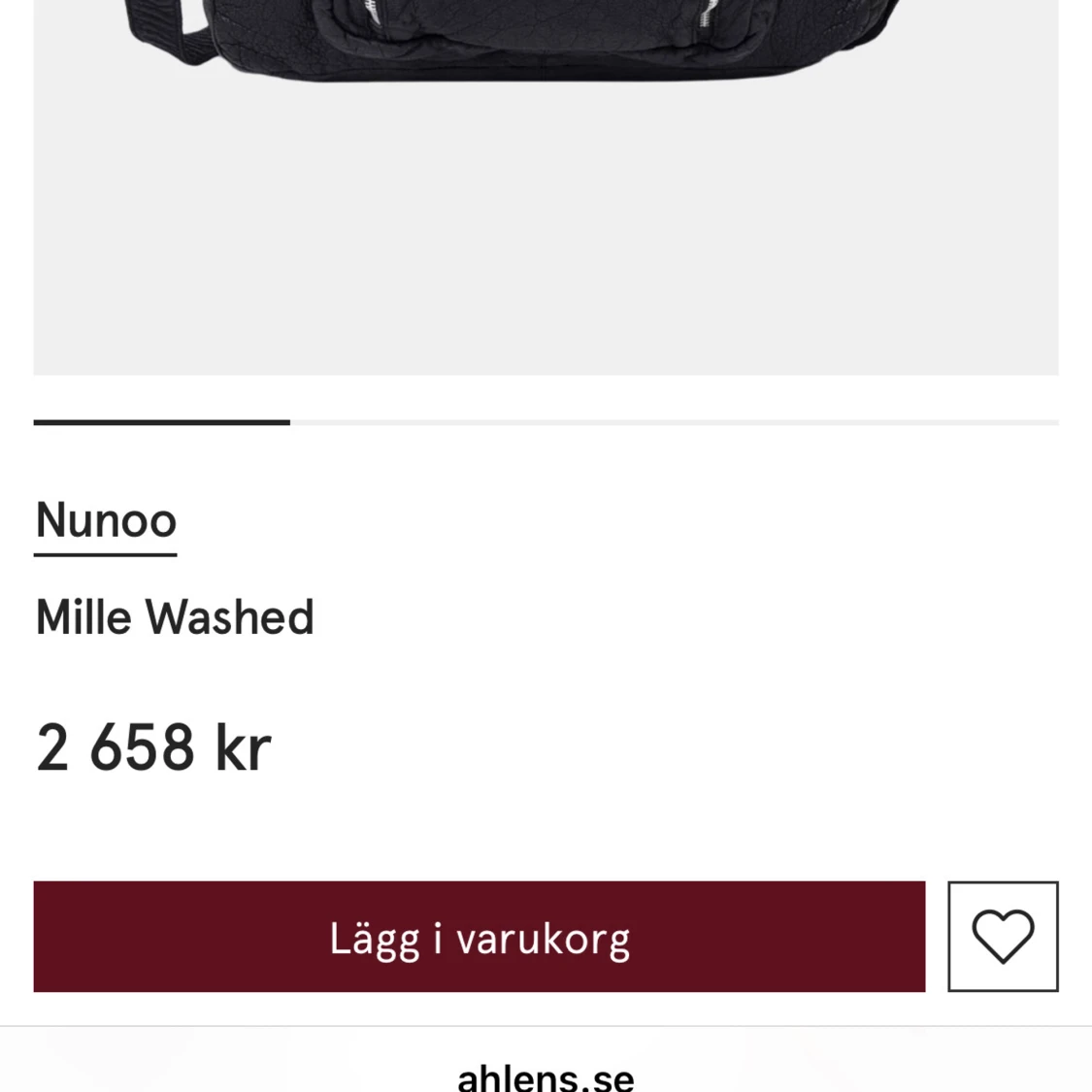 Svart axelväska från Núnoo i skinn - 1
