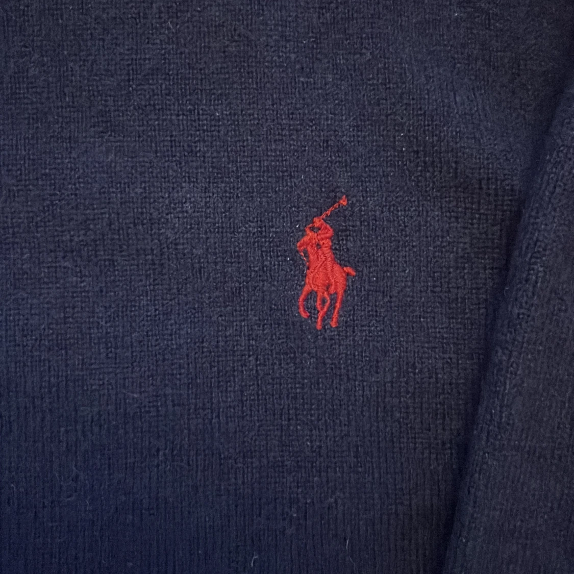 Mörkblå stickad tröja från Ralph Lauren - 2