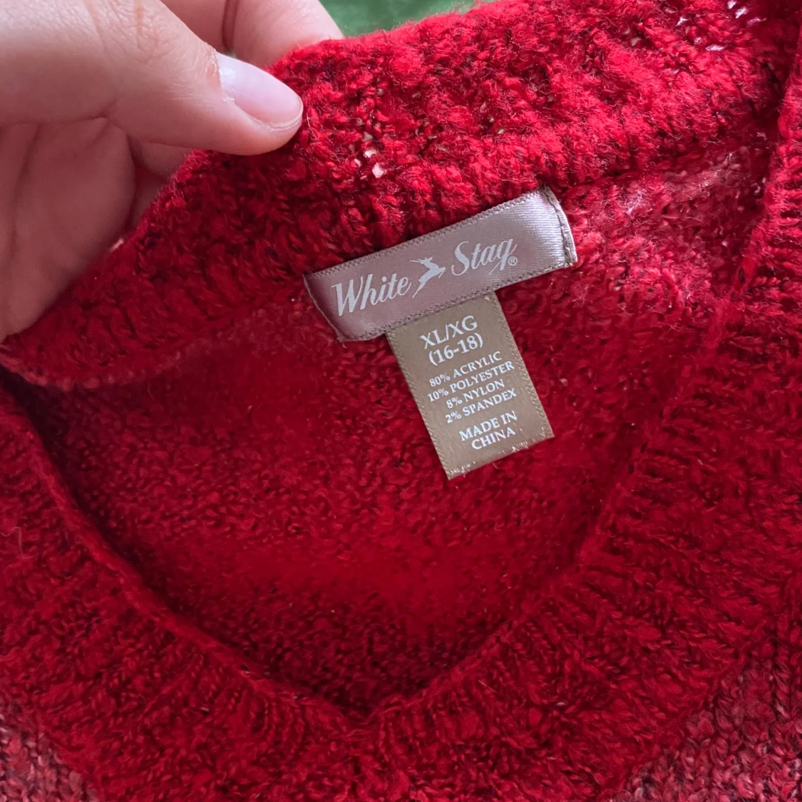 Röd stickad tröja White Stag❤️☀️ - 3