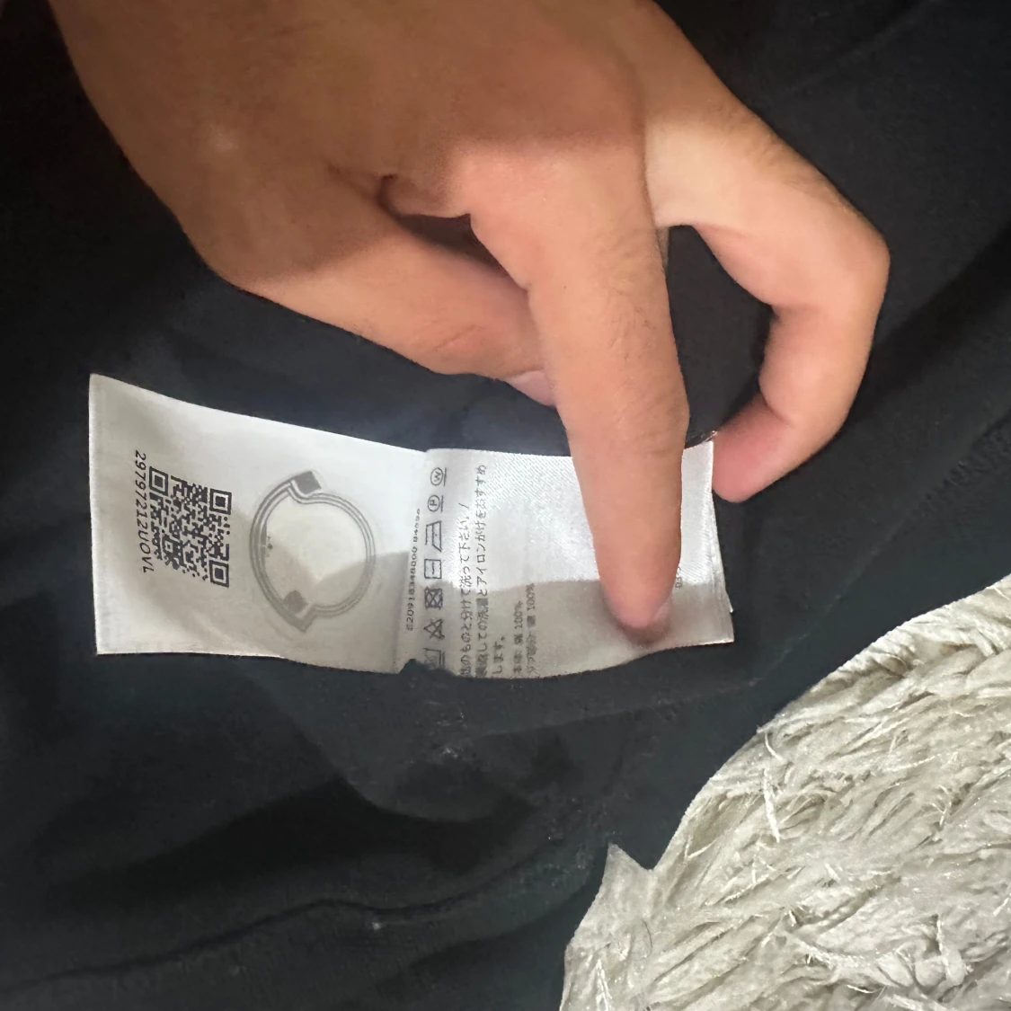 Svart långärmad pikétröja Moncler - 1