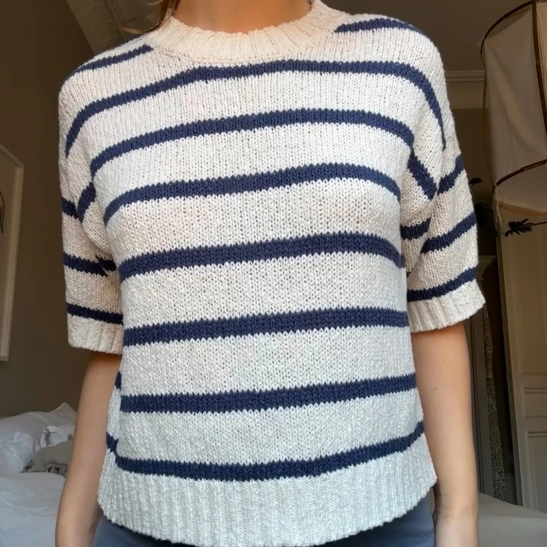 Randig stickad tröja💞 - 2