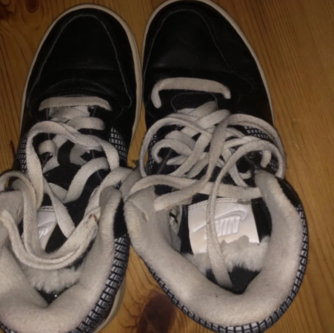 Nike svartvita rutiga sneakers high - 2