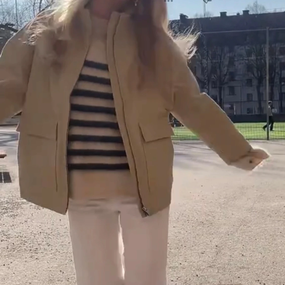 HM Beige jacka i canvas  - 1