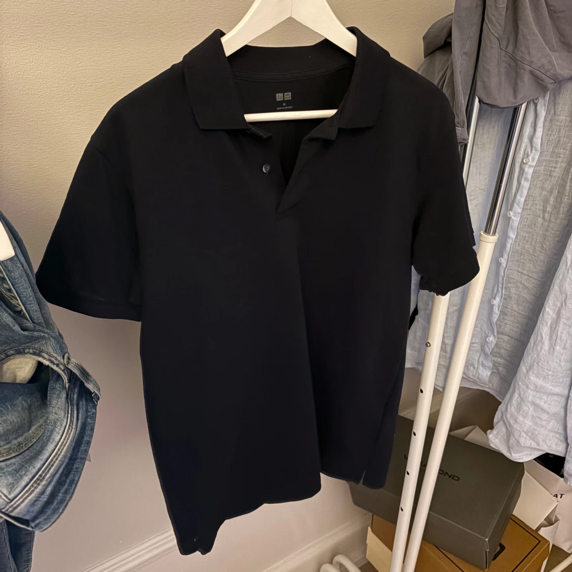 Blå pikétröja från Uniqlo M - 2