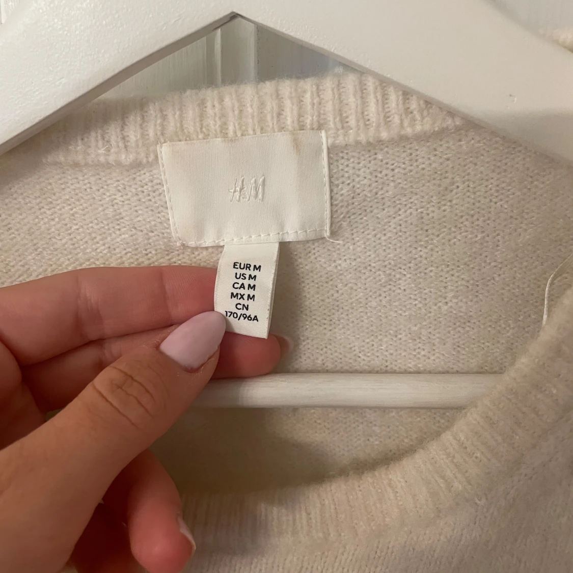 Vit stickad tröja från H&M - 2